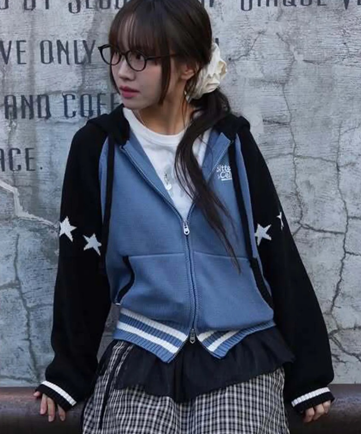 BITTER CELLS Star Knit Hoodie