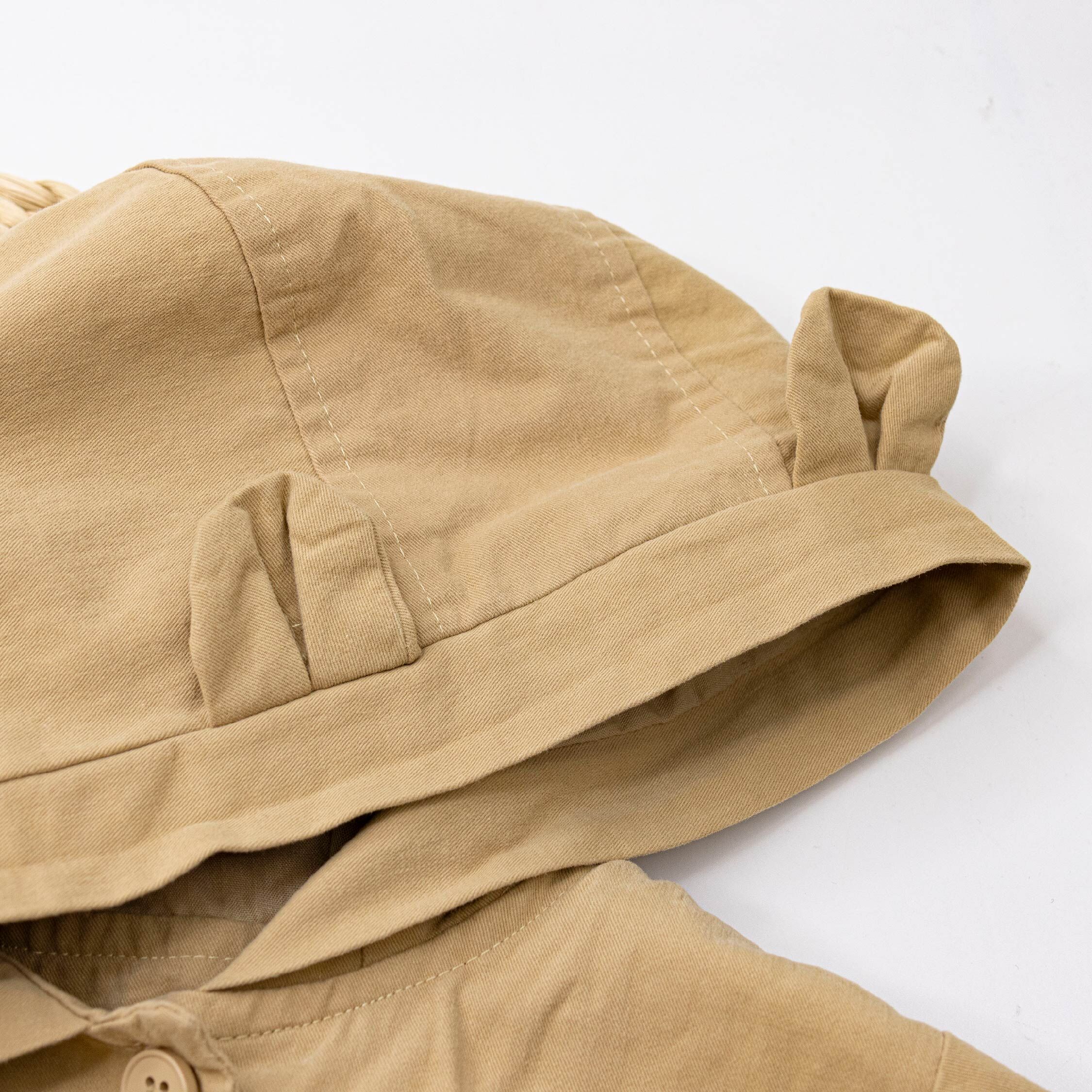 【H55298】領結小熊口袋設計連帽外套