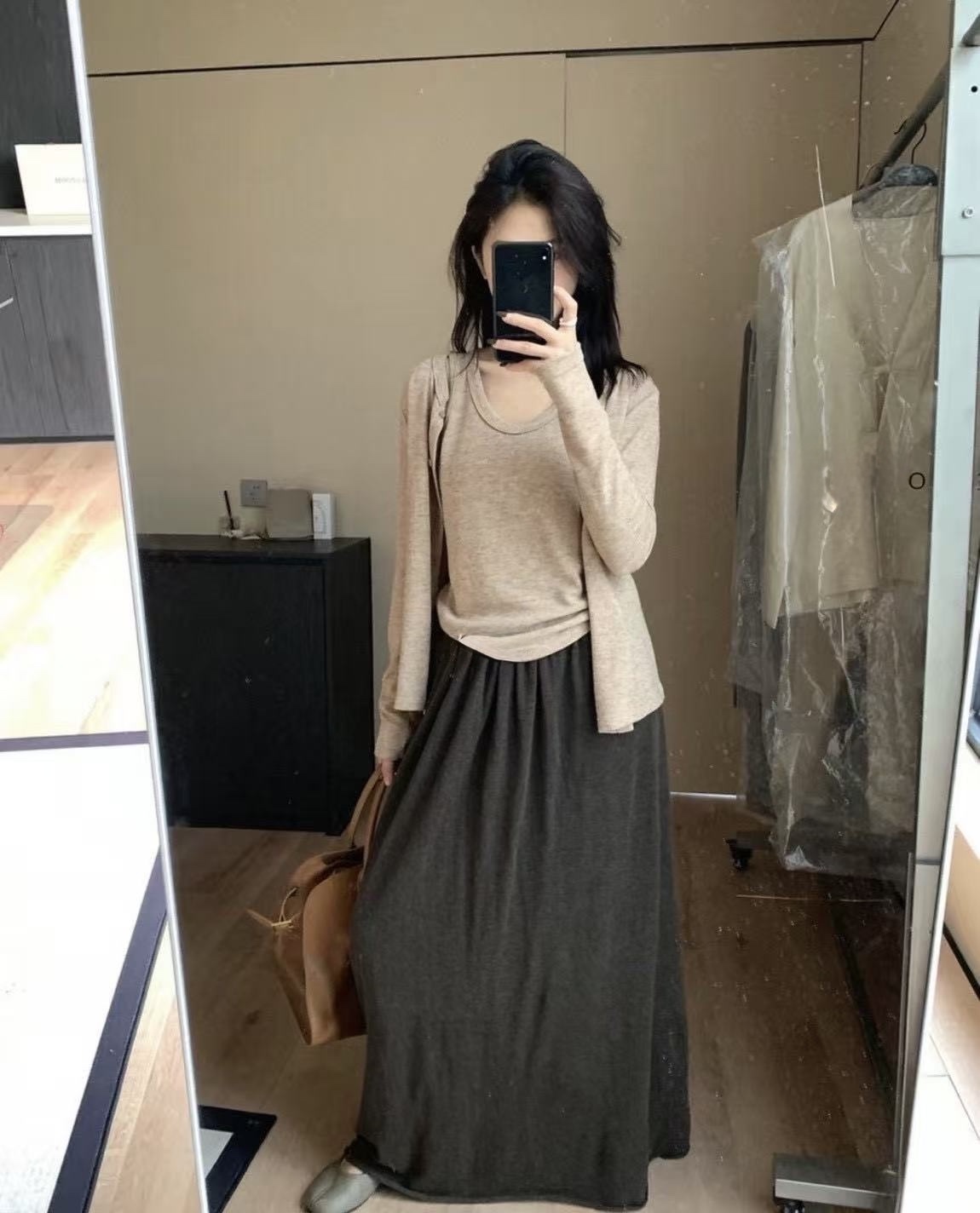 922 休閒針織開衫+圓領背心兩件組