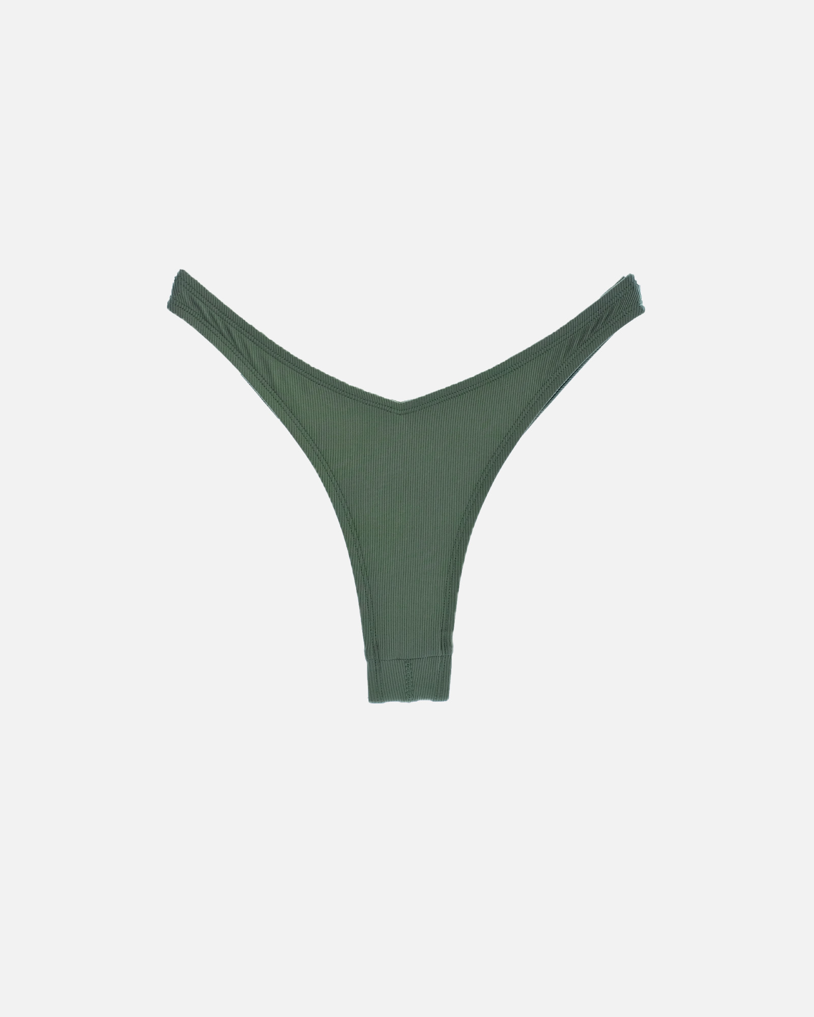 【羅紋森林綠】VEW 海鷗丁字泳褲