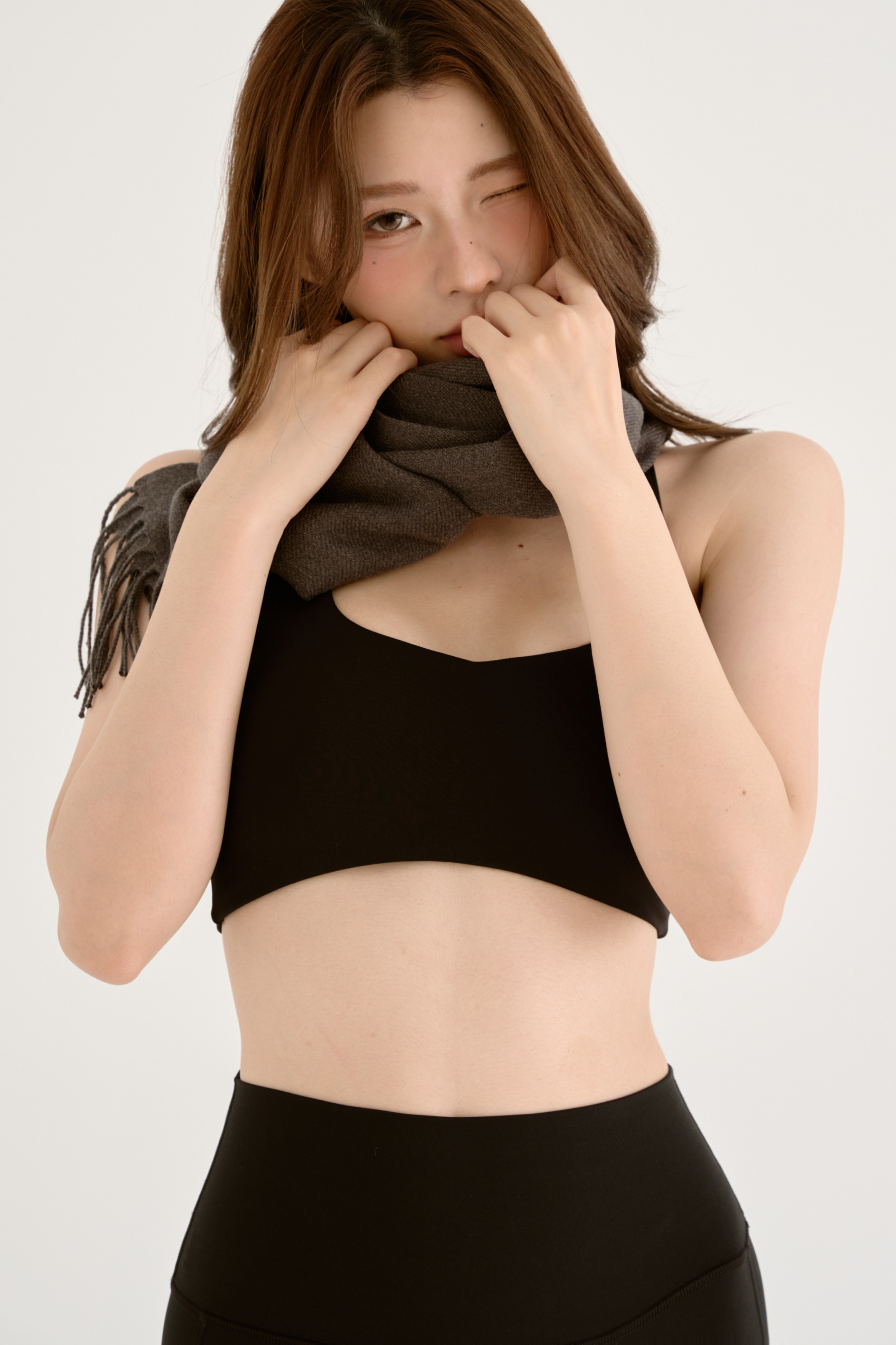 Venn簡約Y字 美背運動背心 / 黑