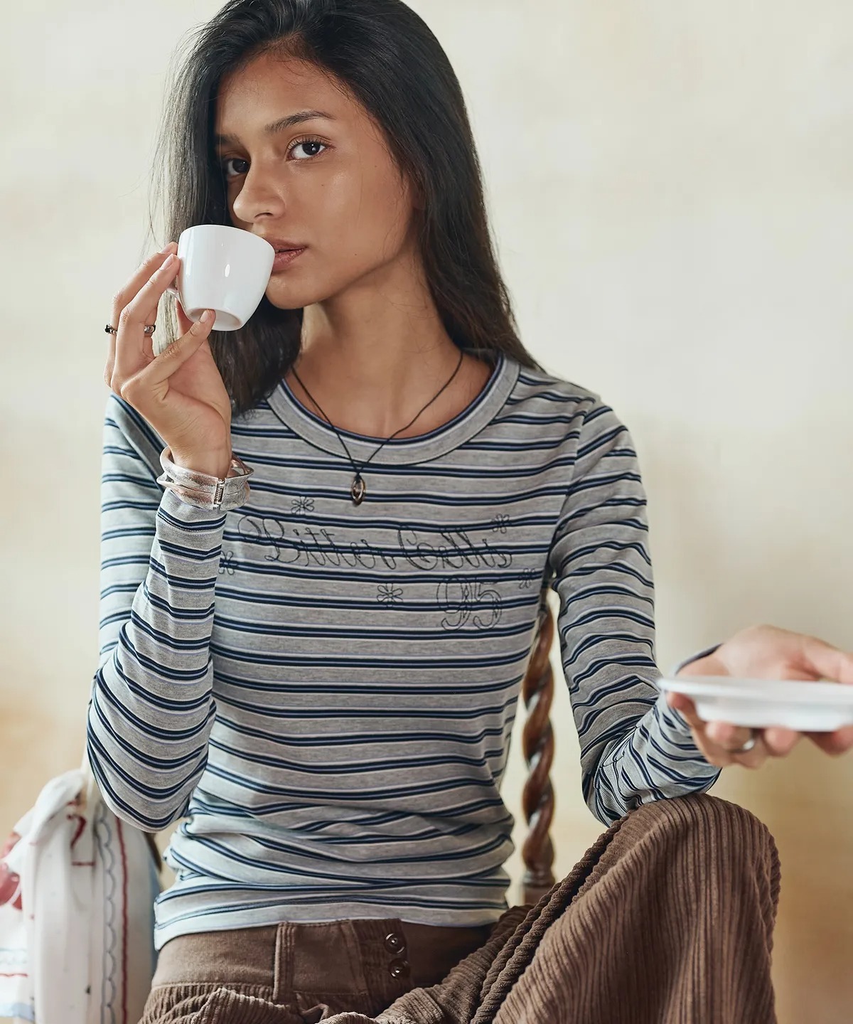 BITTER CELLS Margaret Stripe Long Sleeve
