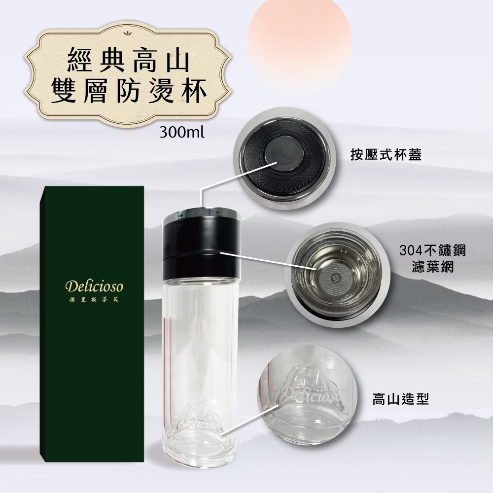 Delicioso 雙層防燙玻璃杯 結構示意圖