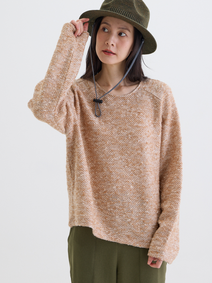 流浪詩人長袖罩衫上衣-薄茶