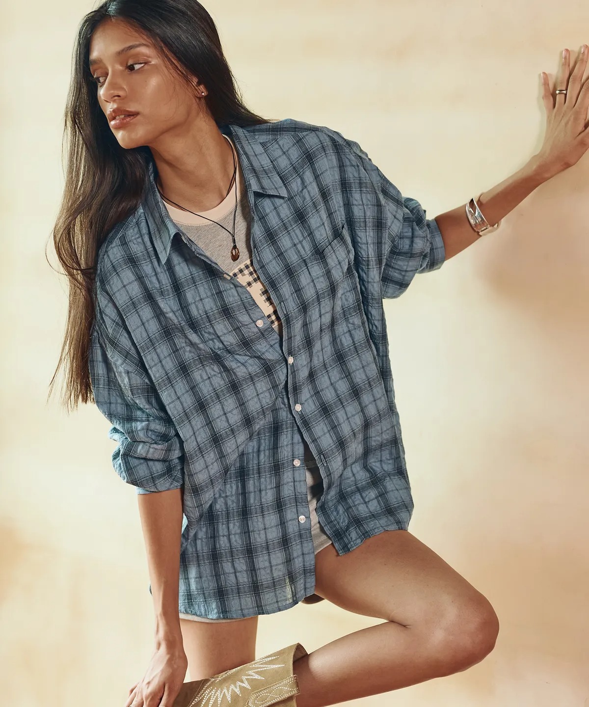 BITTER CELLS Abigail Check Shirt