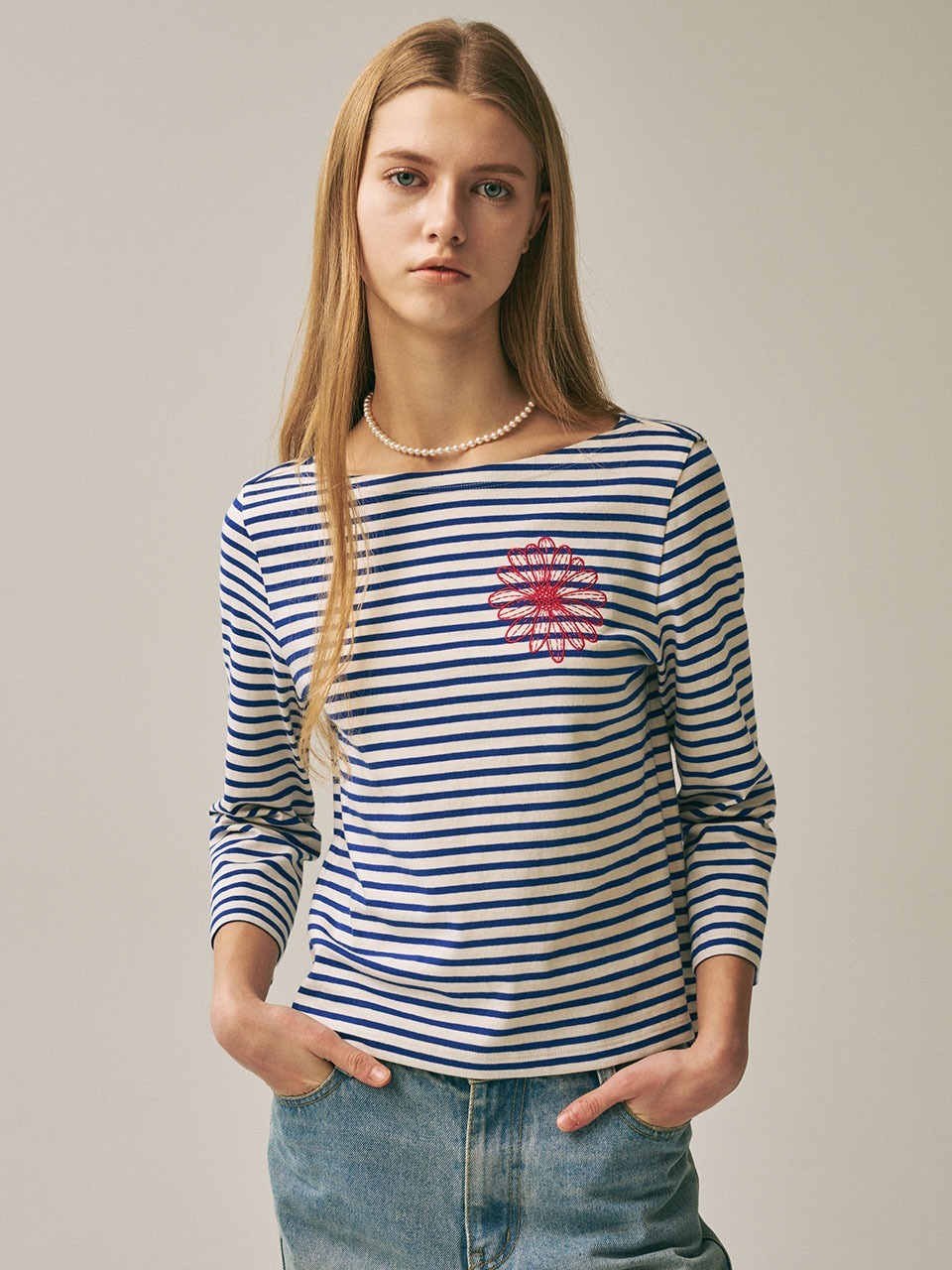 Mardi Mercredi SLIM TSHIRT 3/4 SLEEVE STRIPE