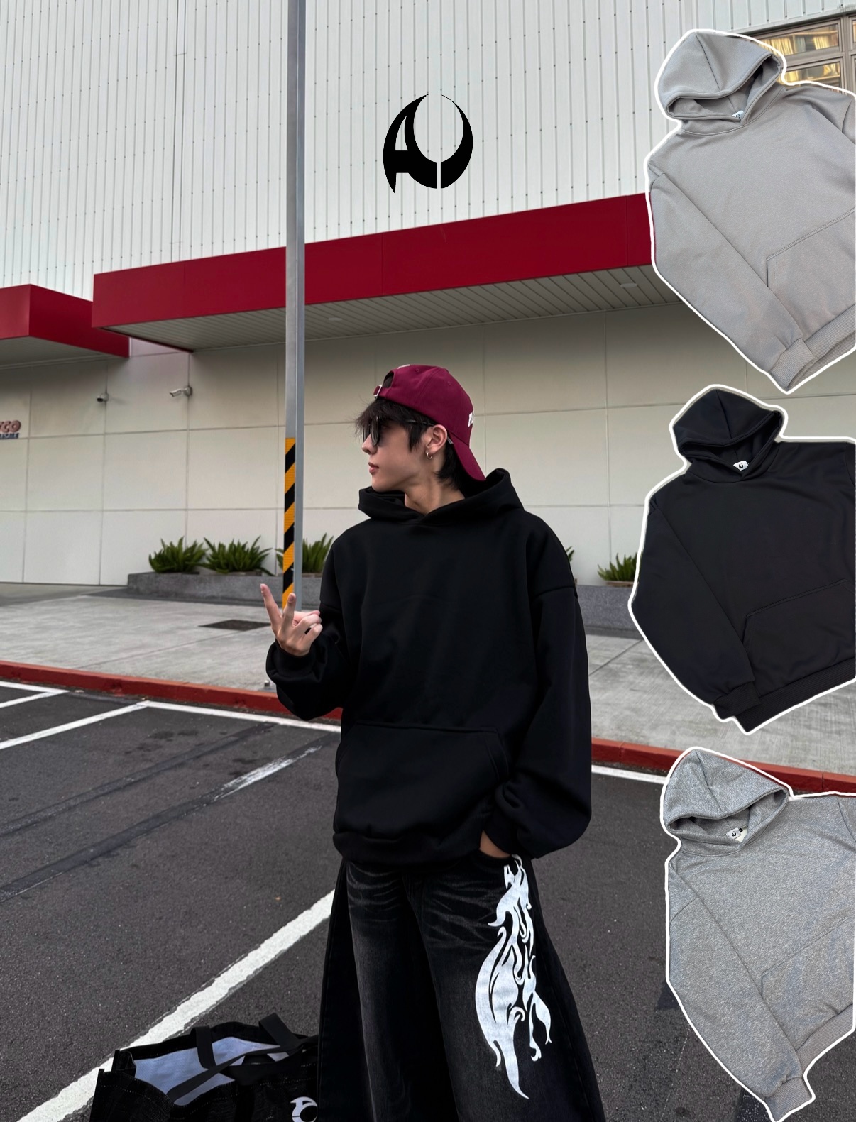 (現貨) 獨家自訂款|基本款素色重磅帽T