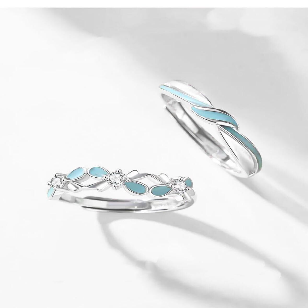 「繞指柔」 情侶戒指💍 免費刻字✒️ 夜光情侶戒指✨