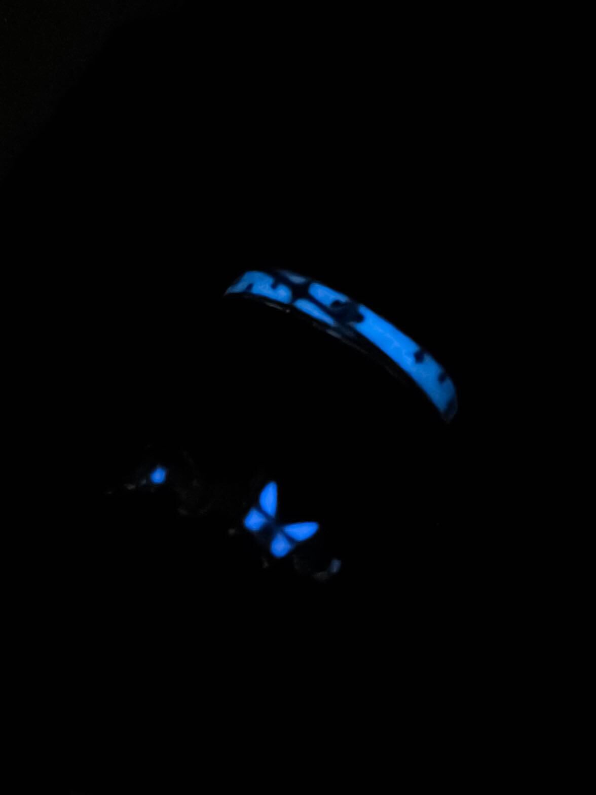 「繭約今生」夜光情侶戒指💍 ｜S925純銀｜免費刻字✒️ ｜夜光對戒✨