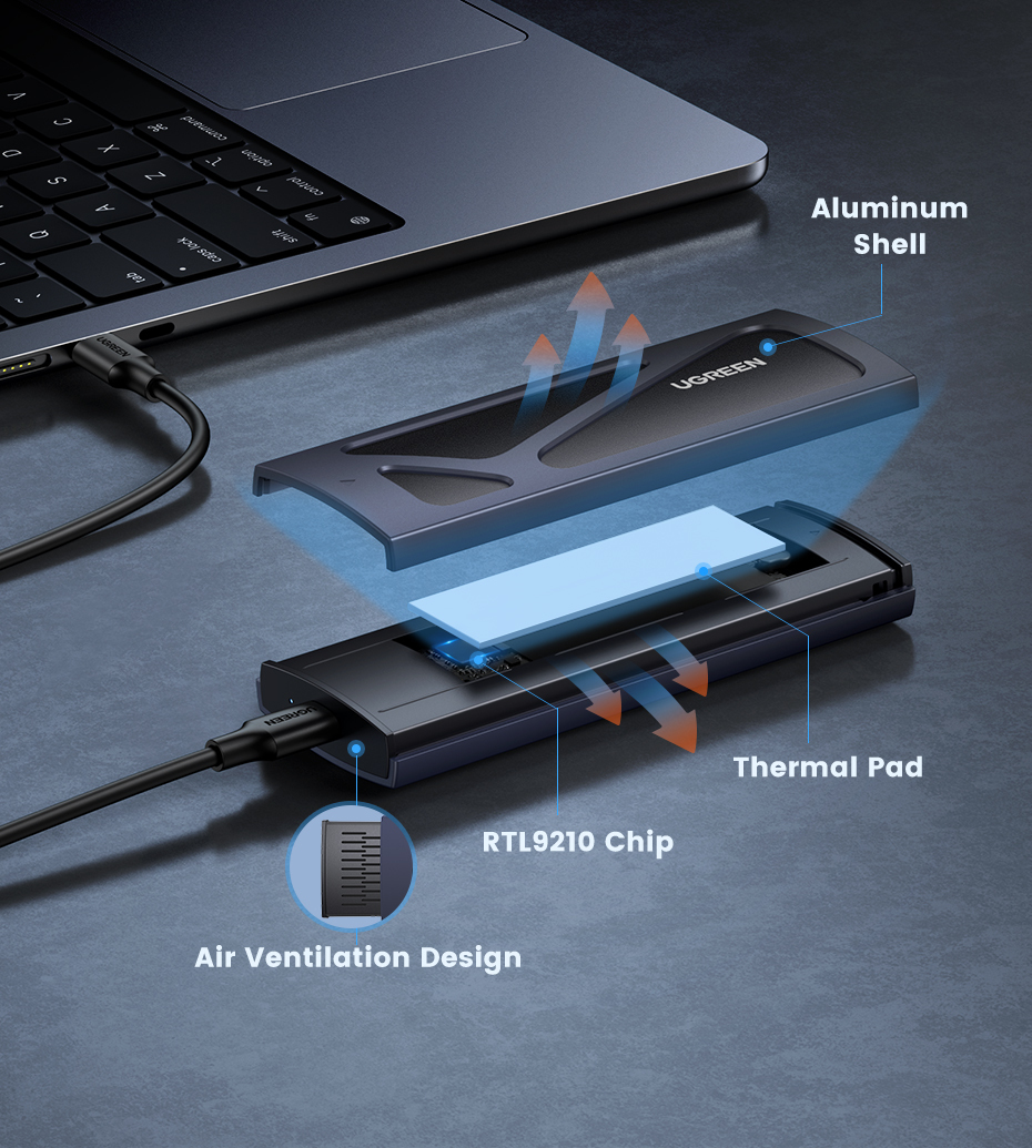Ugreen M.2NVME Hard Drive Enclosure(10Gbps)_CM578-15512