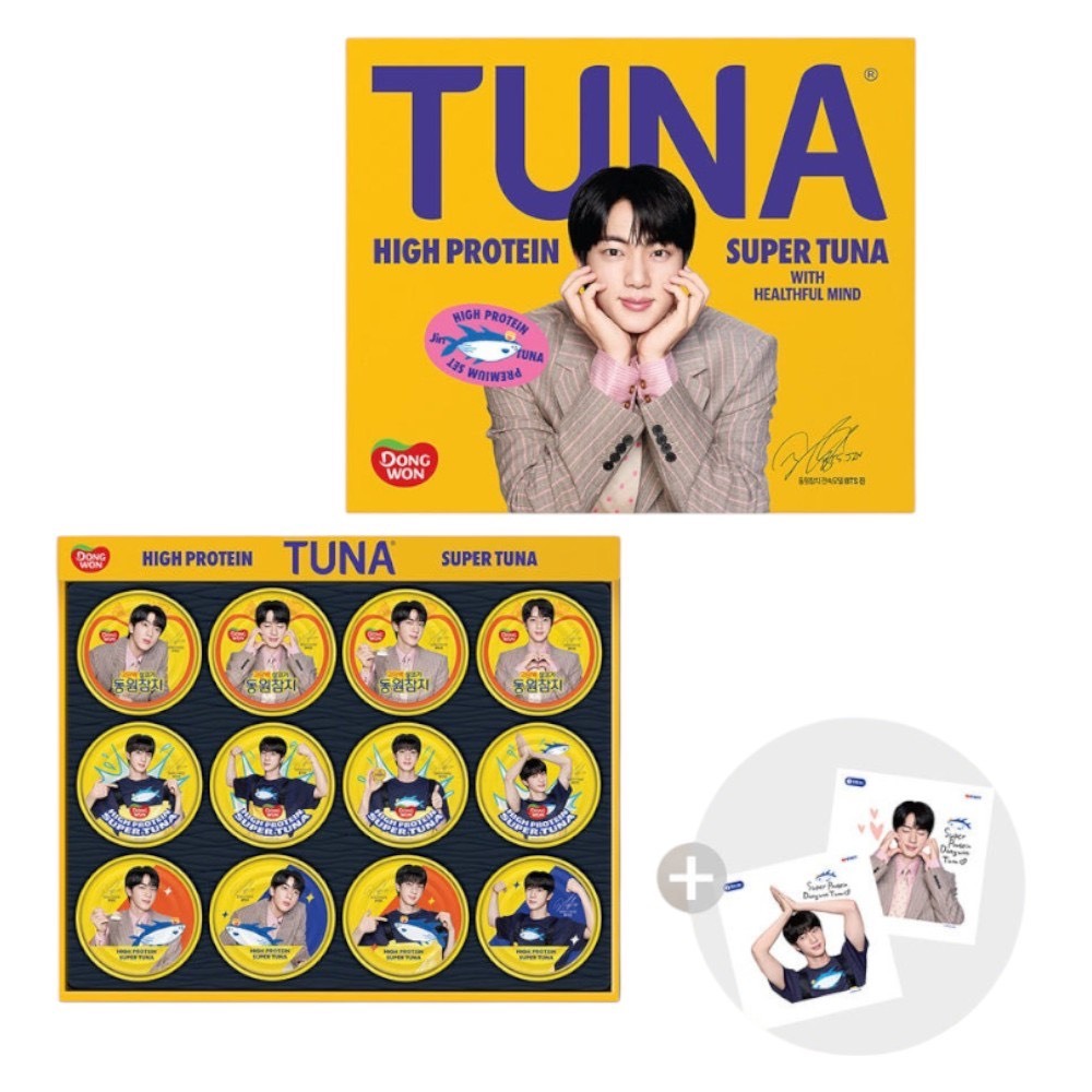 宅配 含運 韓國 Dongwon BTS JIN鮪魚罐頭135gx12入禮盒 附提袋