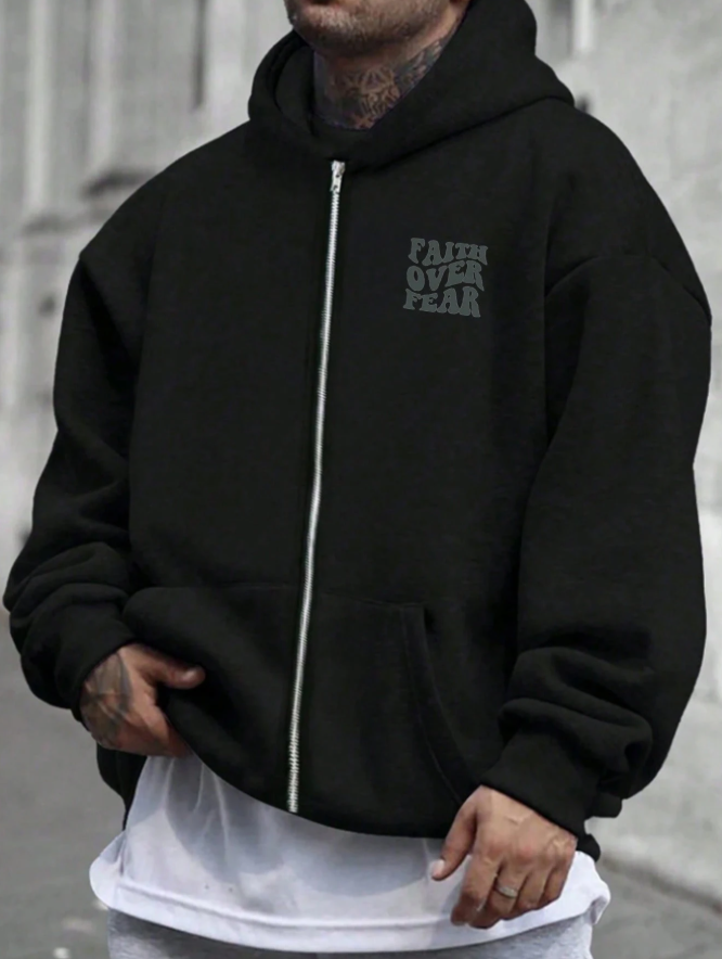 KADMAX大尺碼-氣泡字體連帽外套〈KSMS2545〉