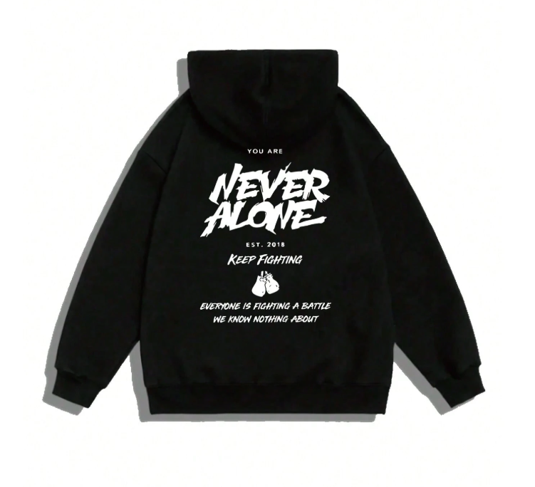 KADMAX大尺碼-NEVER ALONE帽踢〈KSMS2565〉