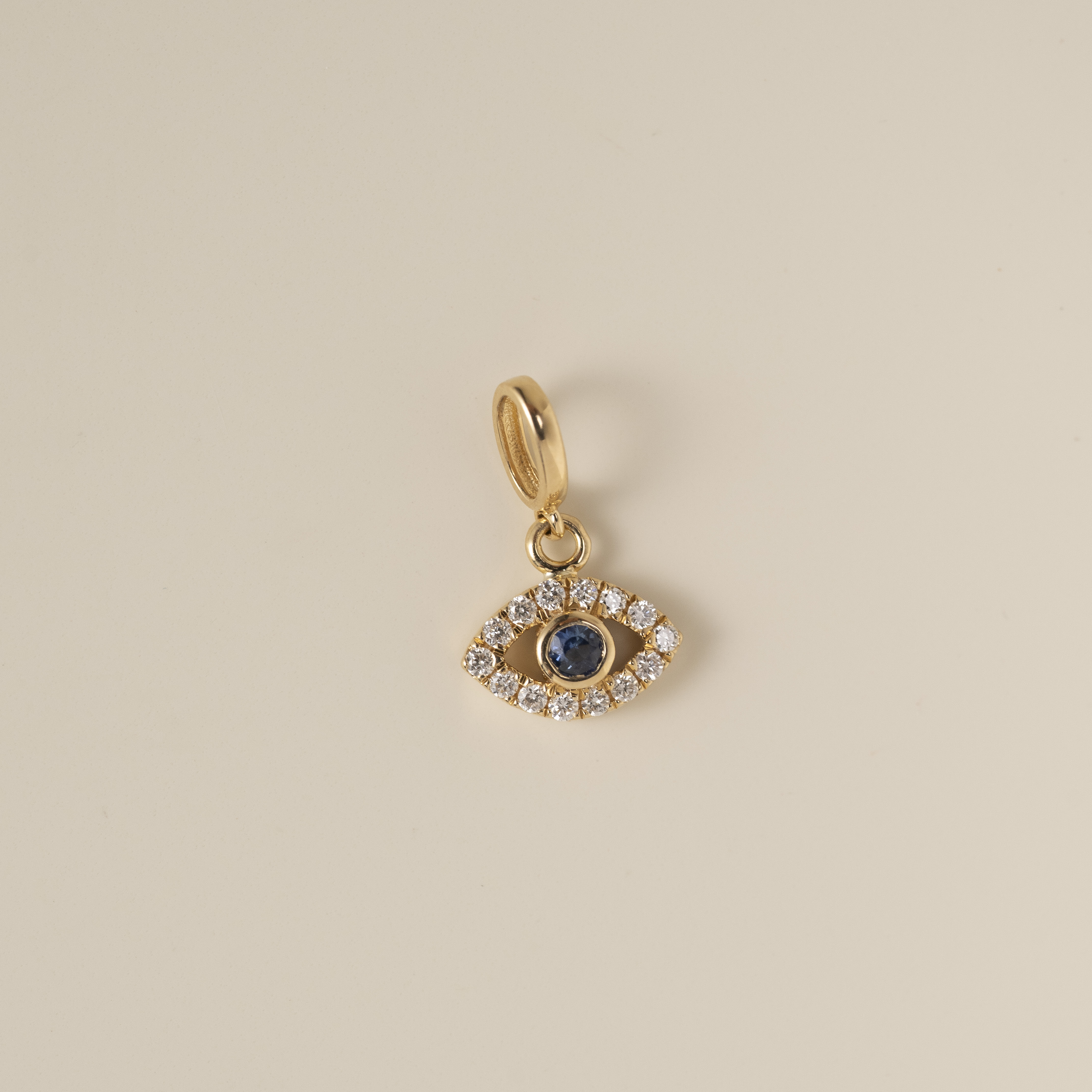 18K Evil Eye Diamond Pendant