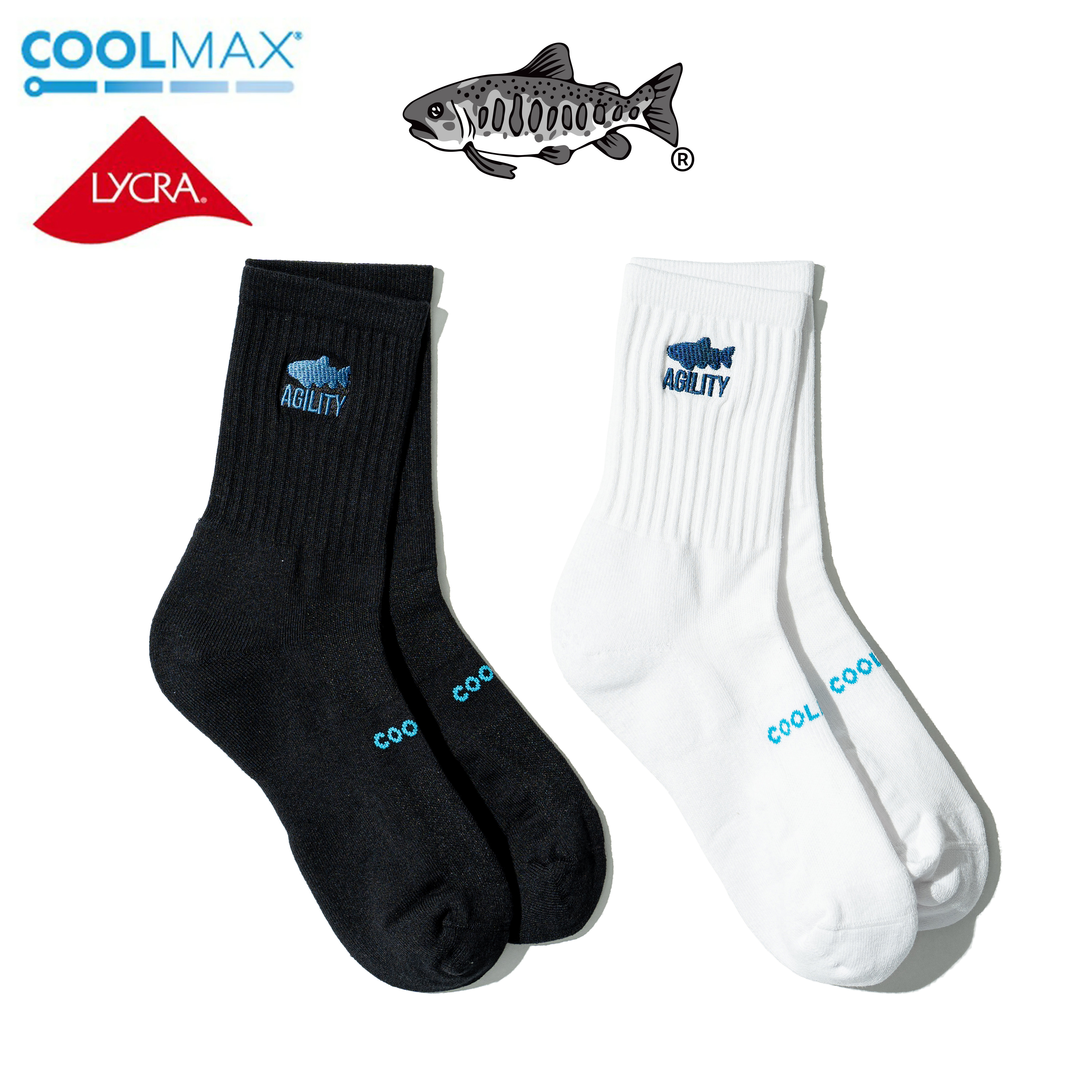AGILITY Shadow Coolmax Ribbed Socks 魚影 涼感紗 毛巾底 長襪  [SC75-CS]