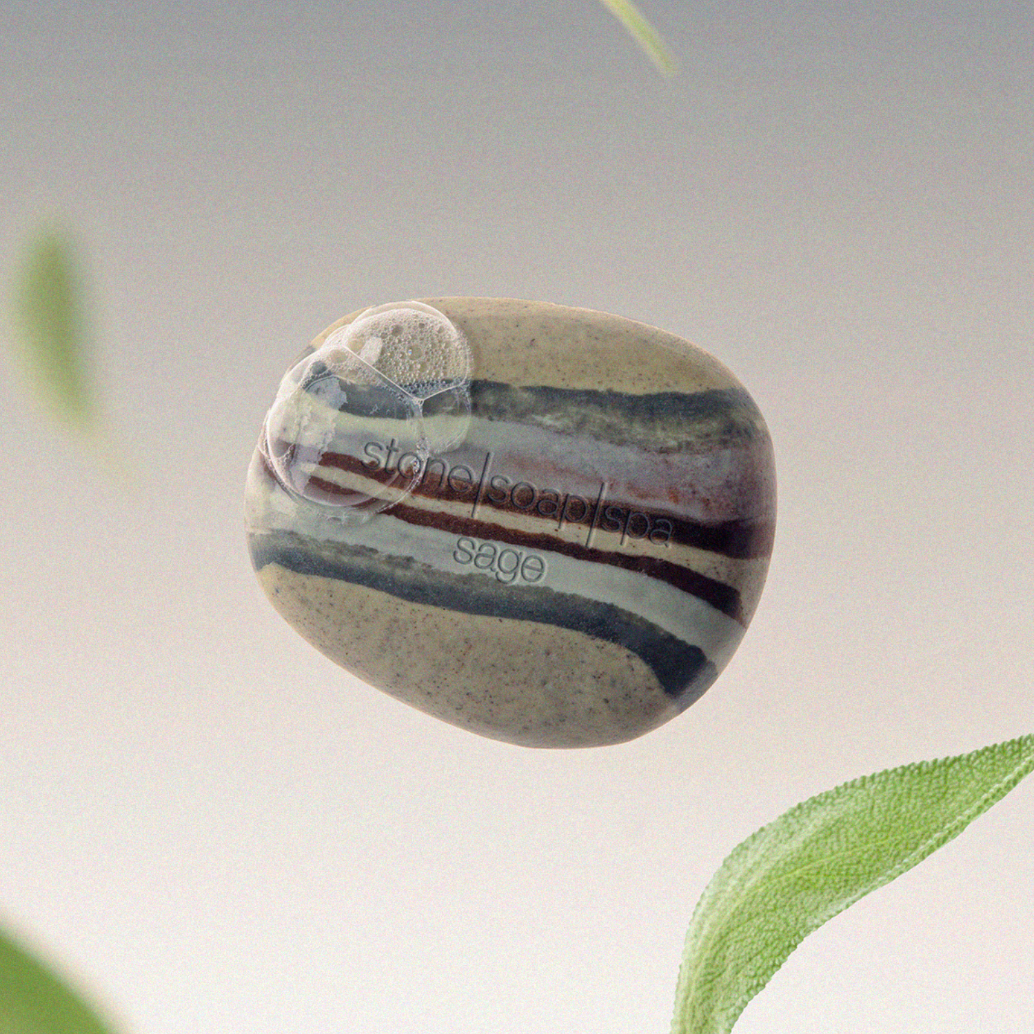 Stone soap spa 鵝卵石香氛輕柔磨砂皂＿草木初醒