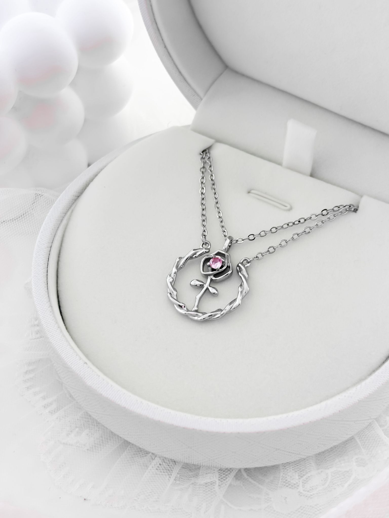 「美女和野獸 」 情侶項鏈💍 免費刻字✒️