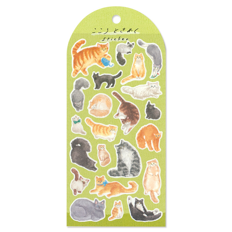 心動系列｜貓咪 和紙貼紙｜MINDWAVE / JAPAN