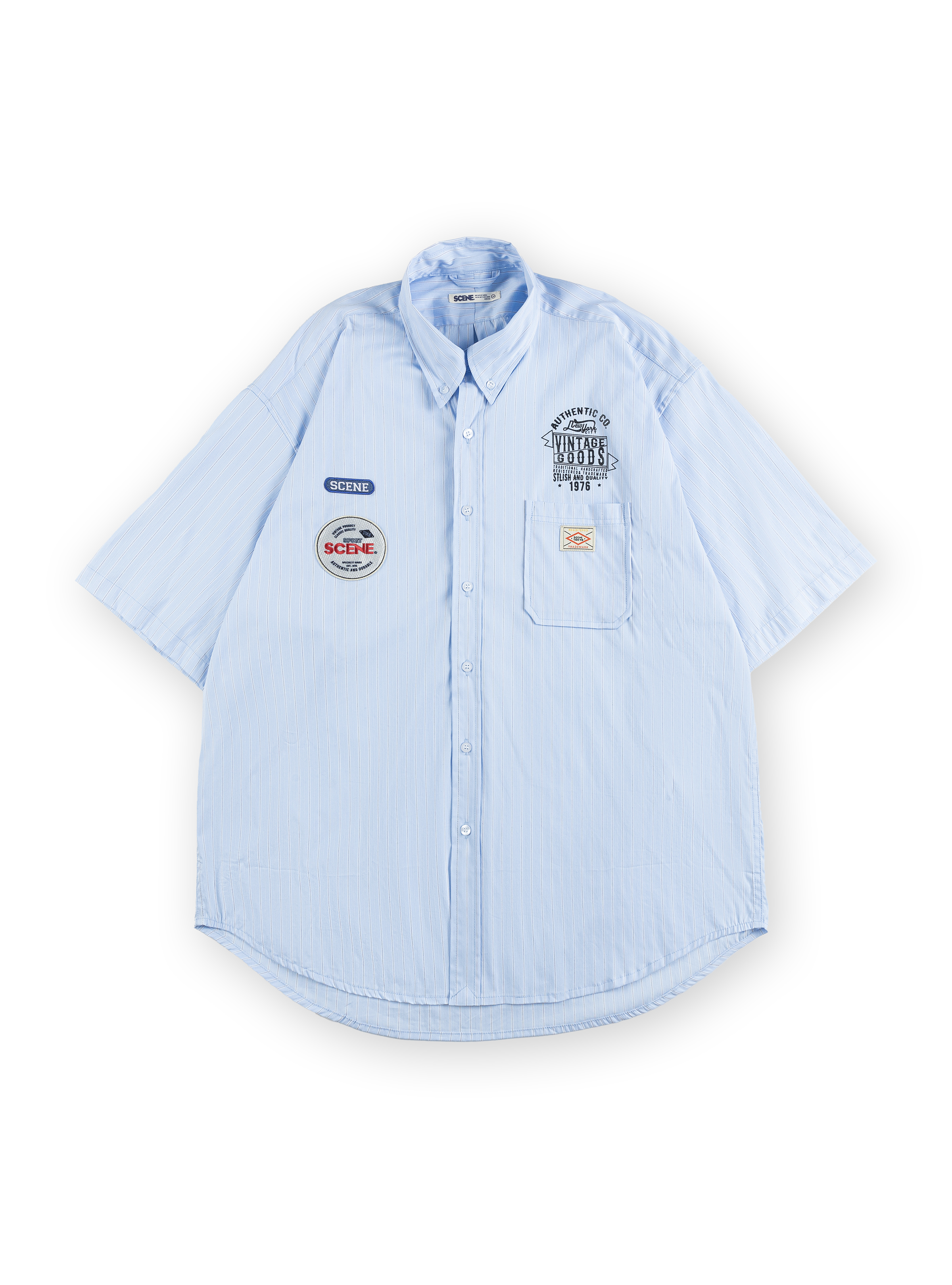 STRIPES PATCH_SS // BLU_WHT