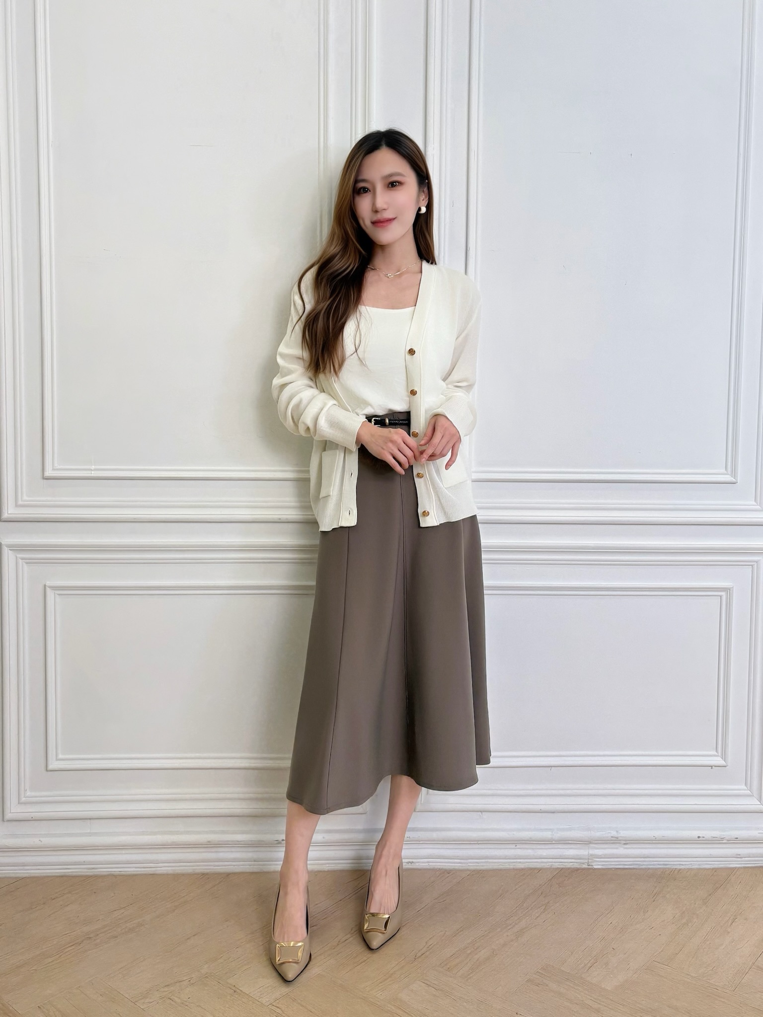 (舒適Q彈)彈性布傘裙