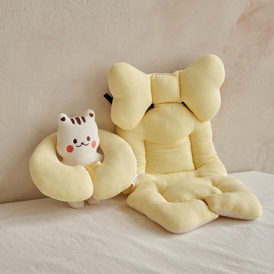 25F/W DTD簡約純色嬰兒車坐墊&頸枕