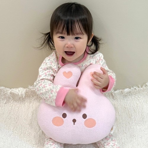 25F/W DTD圓圓臉毛圈布玩偶靠枕