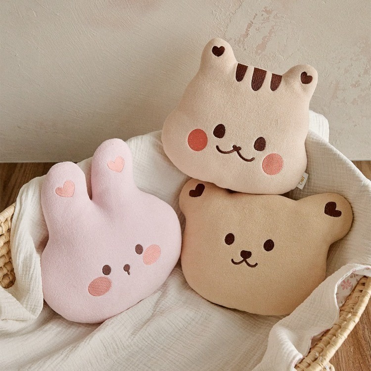 25F/W DTD圓圓臉毛圈布玩偶靠枕