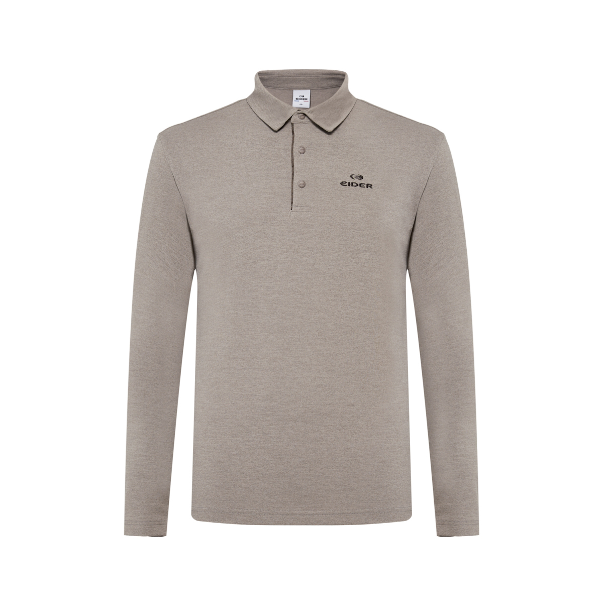 【EIDER】男長袖Polo上衣/25EDMU25282-[灰駝、霧灰]