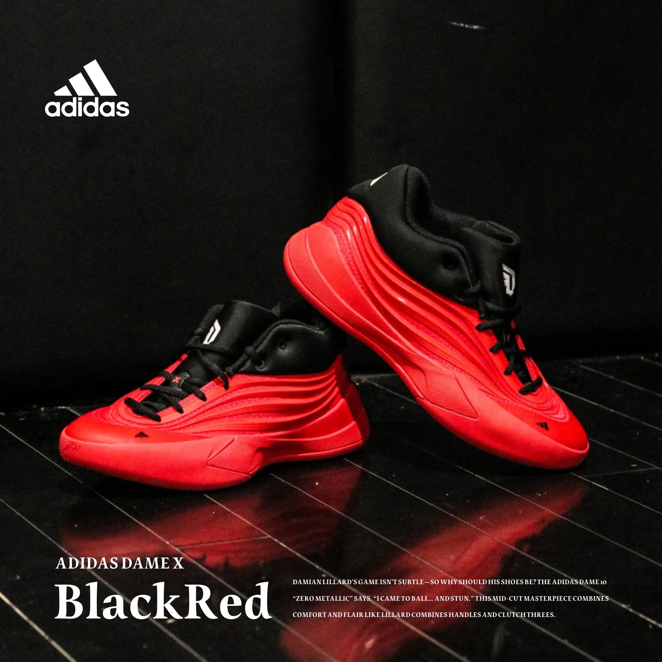 NICEDAY 代購 Adidas Dame 10 Damian Lillard 利拉德 球鞋 實戰 籃球鞋 紅黑 黑紅 JP6093