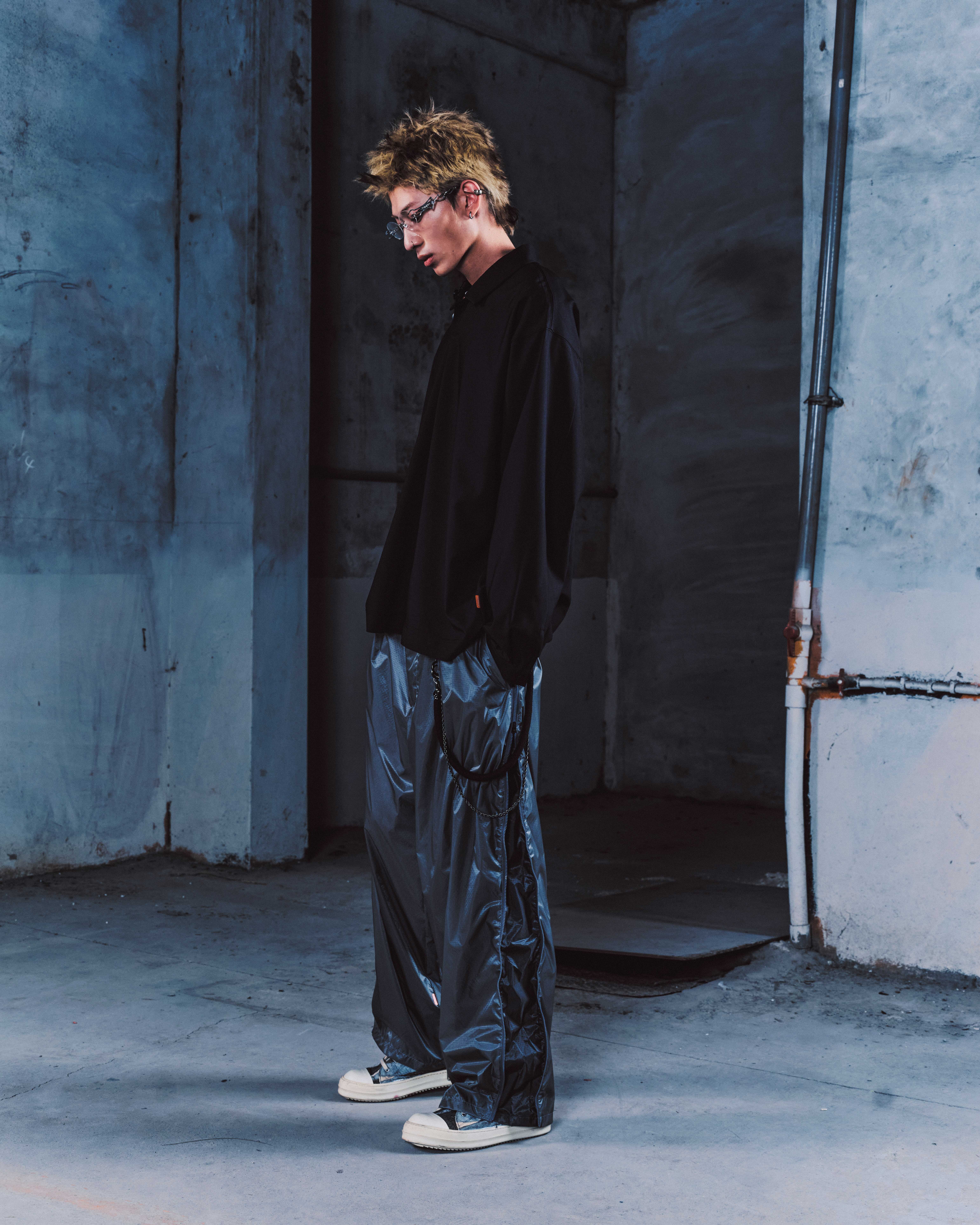 GOOPiMADE Collar-9 Core Tech L/S Polo Shirt - Shadow