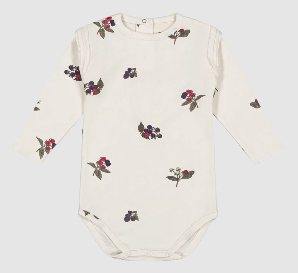 STUDIO BOHEME PARIS 莓果棉質包屁衣 Body Lala-Ecru mûres