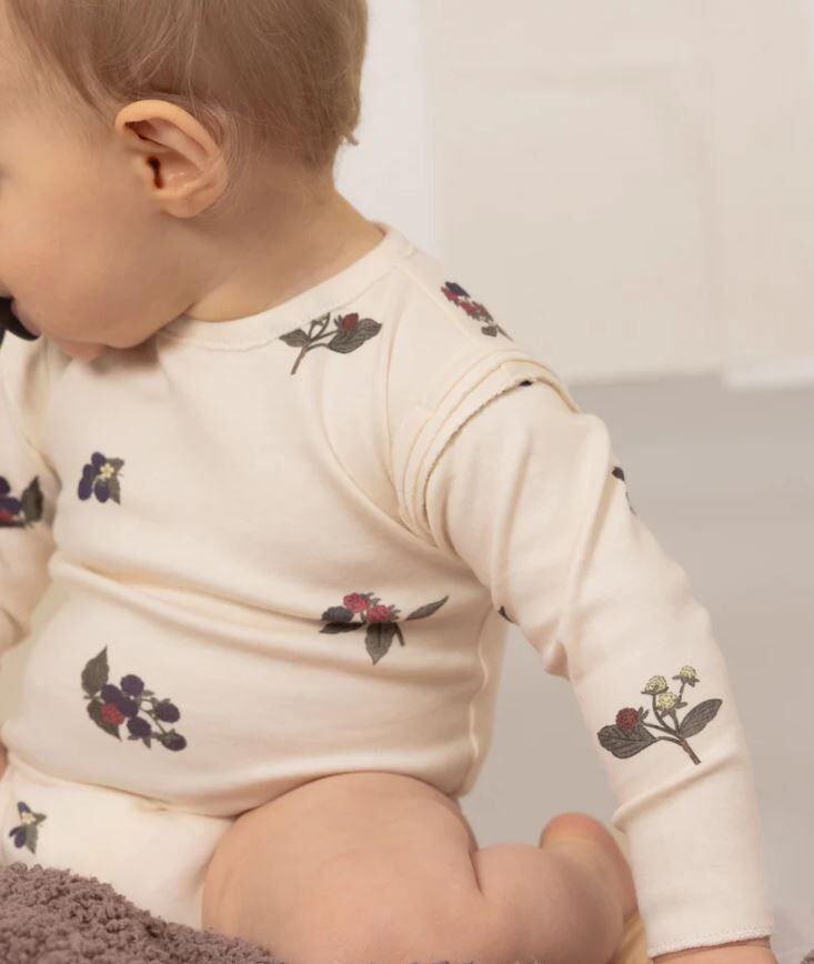 STUDIO BOHEME PARIS 莓果棉質包屁衣 Body Lala-Ecru mûres