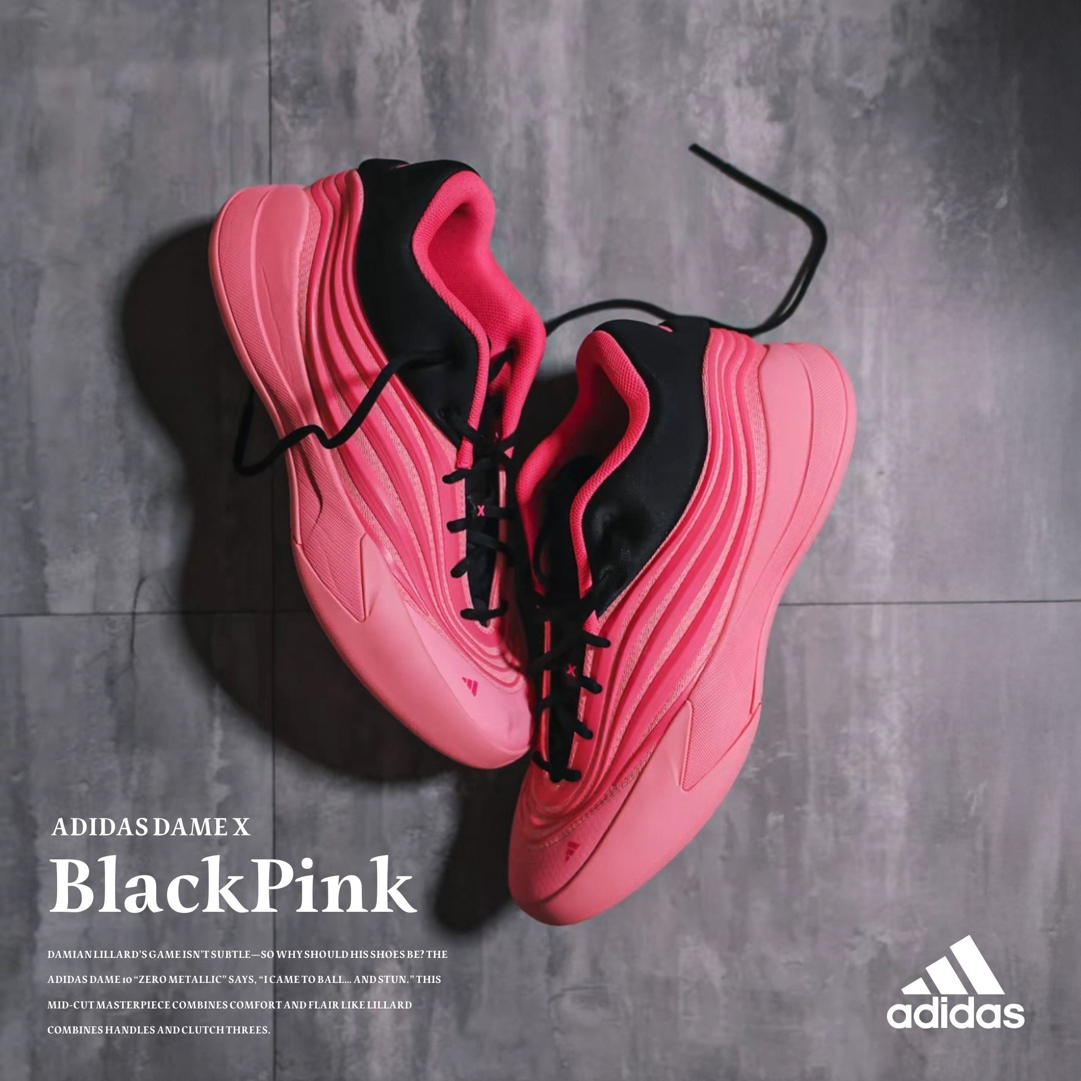 NICEDAY 代購 Adidas Dame 10 Damian Lillard 利拉德 球鞋 實戰 籃球鞋 粉黑 黑粉 KI5996