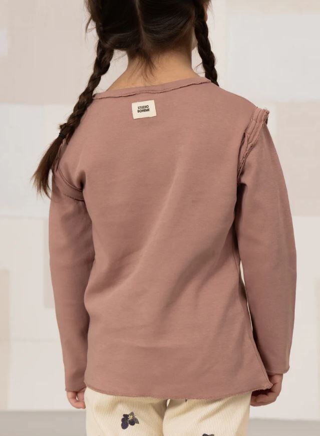 STUDIO BOHEME PARIS Pima棉長袖上衣 T-shirt Lala-Rosewood