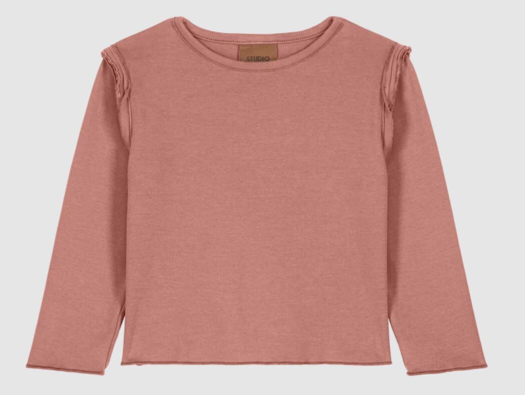 STUDIO BOHEME PARIS Pima棉長袖上衣 T-shirt Lala-Rosewood
