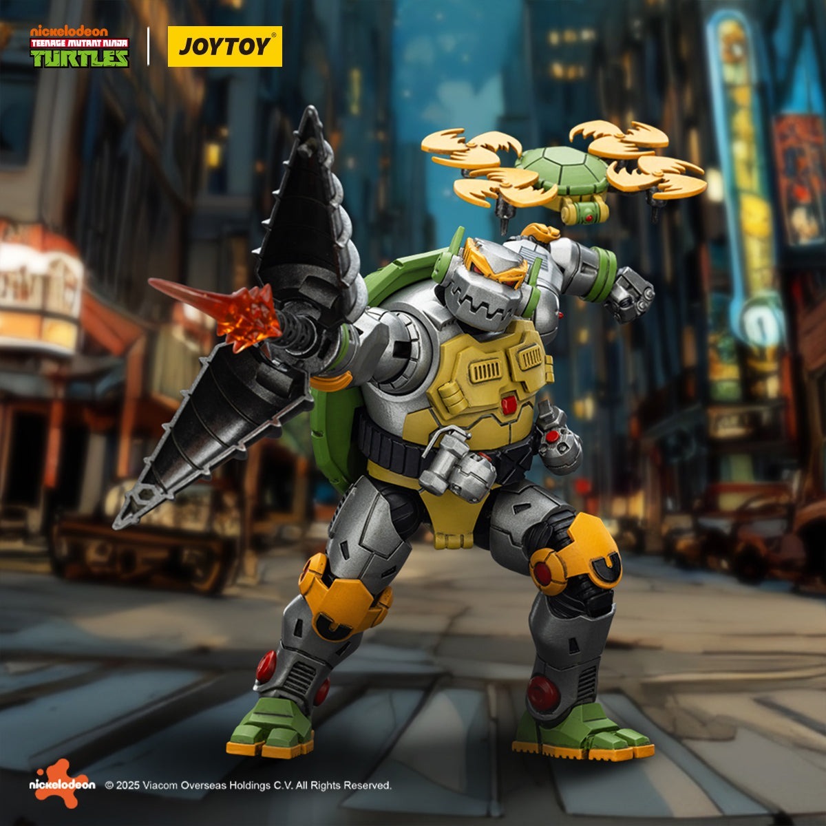 (預訂) JOYTOY JT02533 - 1/18 TMNT忍者龜 - 機械龜金屬頭