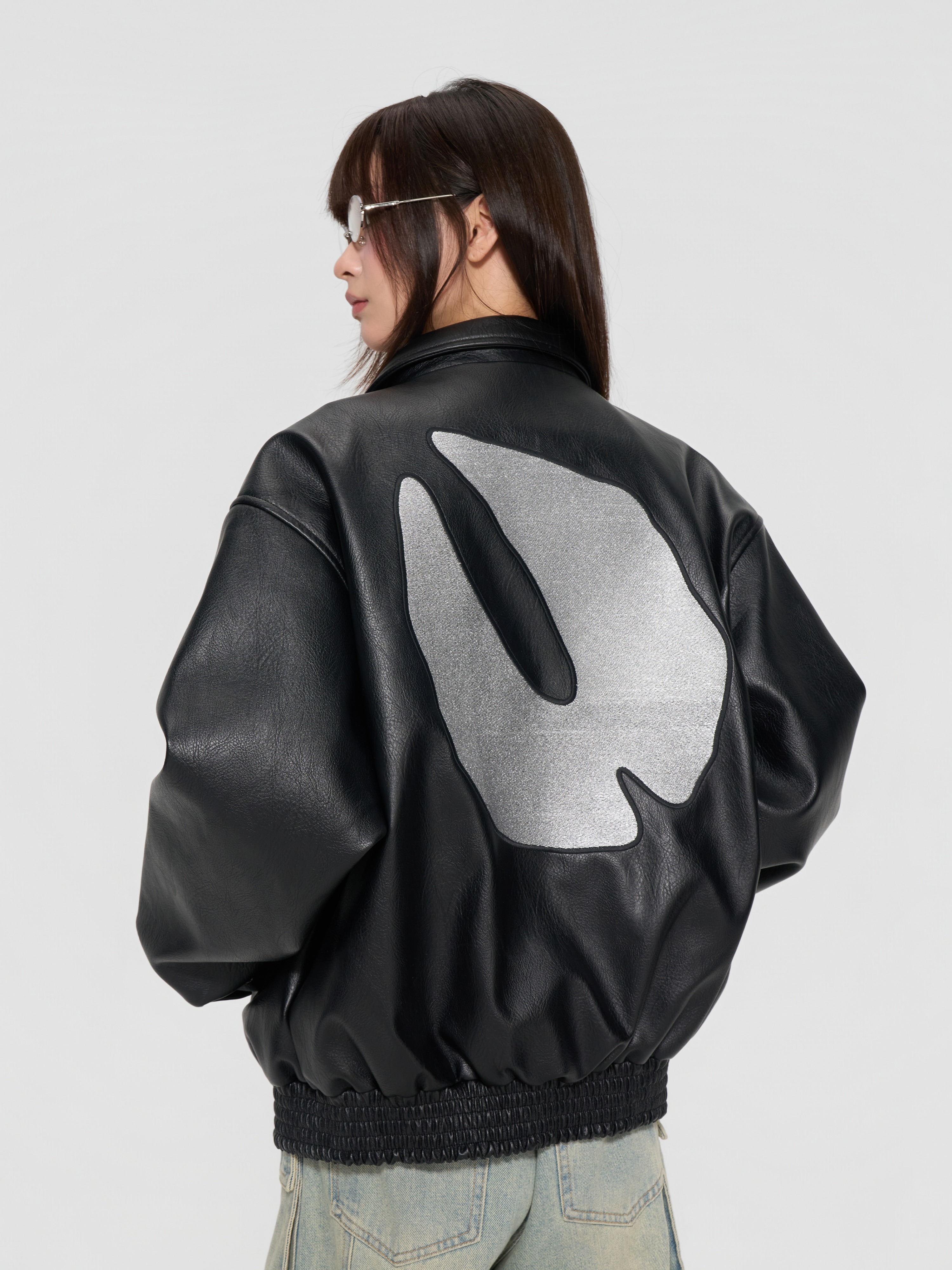 AFGK x 樂透人生GT:即刻入戲  胸前刺繡Logo 背後大牛蹄印 皮衣外套 A FEW GOOD KIDS