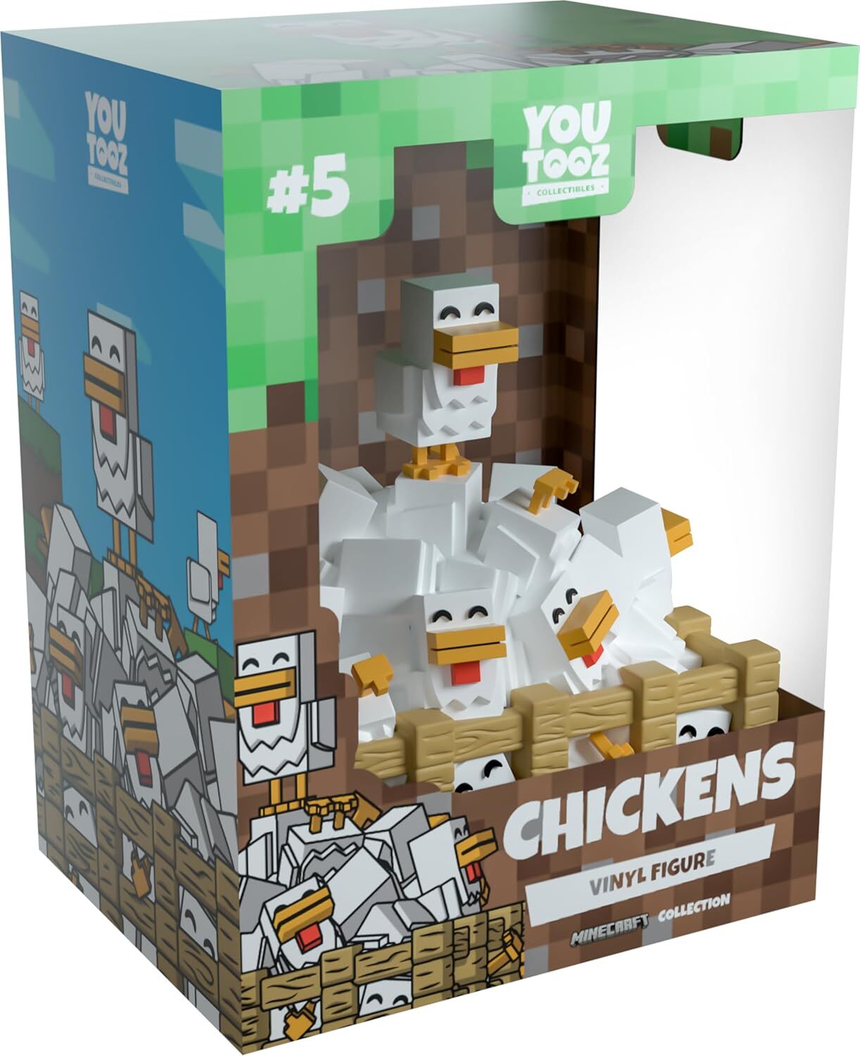 Youtooz 代理版 3.6吋Minecraft 雞 Chickens