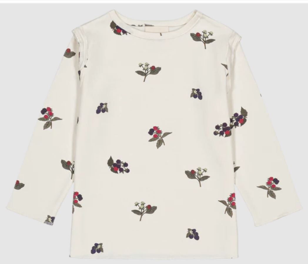 STUDIO BOHEME PARIS Pima棉莓果長袖上衣 T-shirt Lala-Ecru mûres