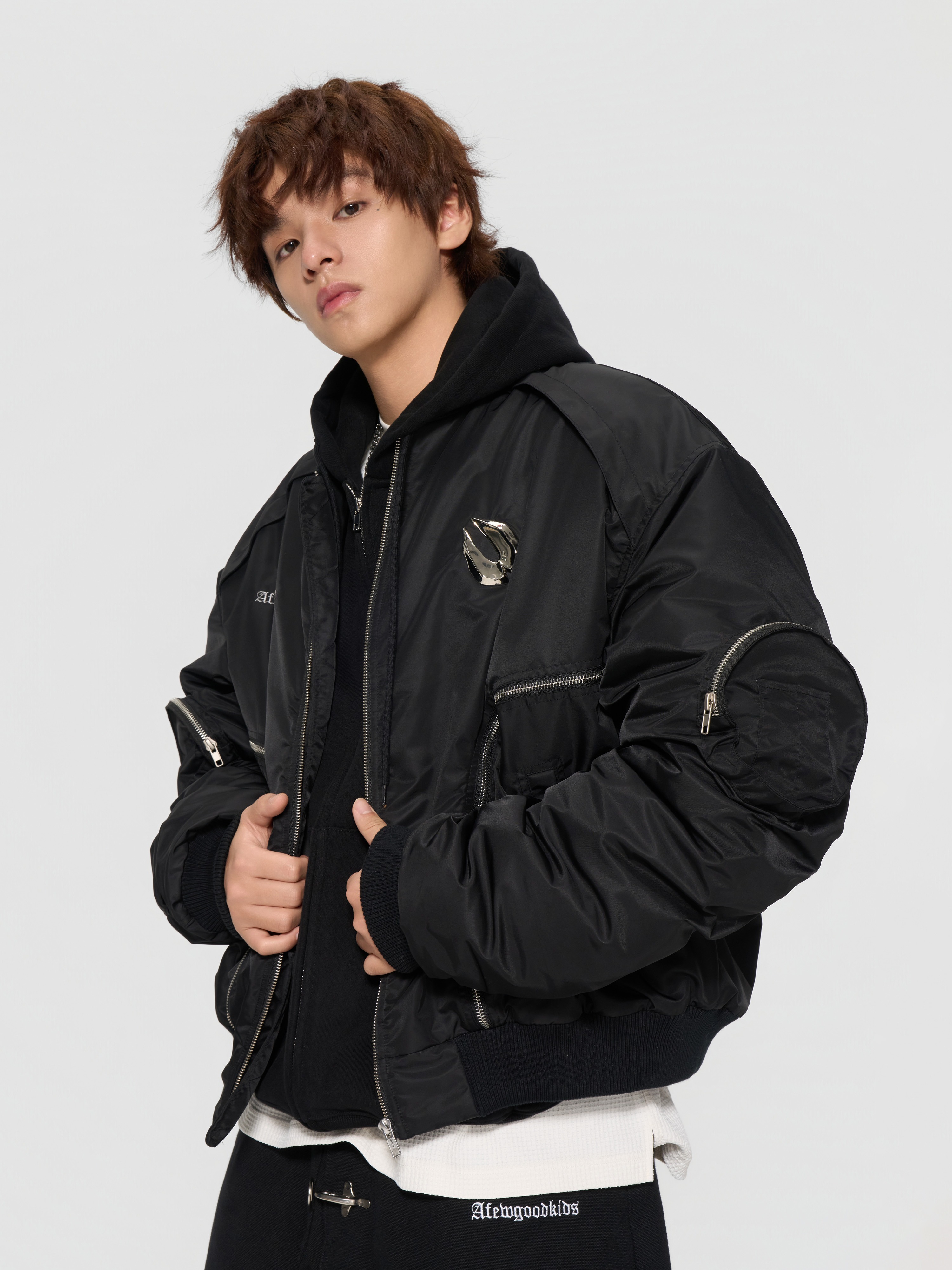 AFGK x 樂透人生GT:即刻入戲  胸前立體牛蹄標 解構夾克 外套  A FEW GOOD KIDS