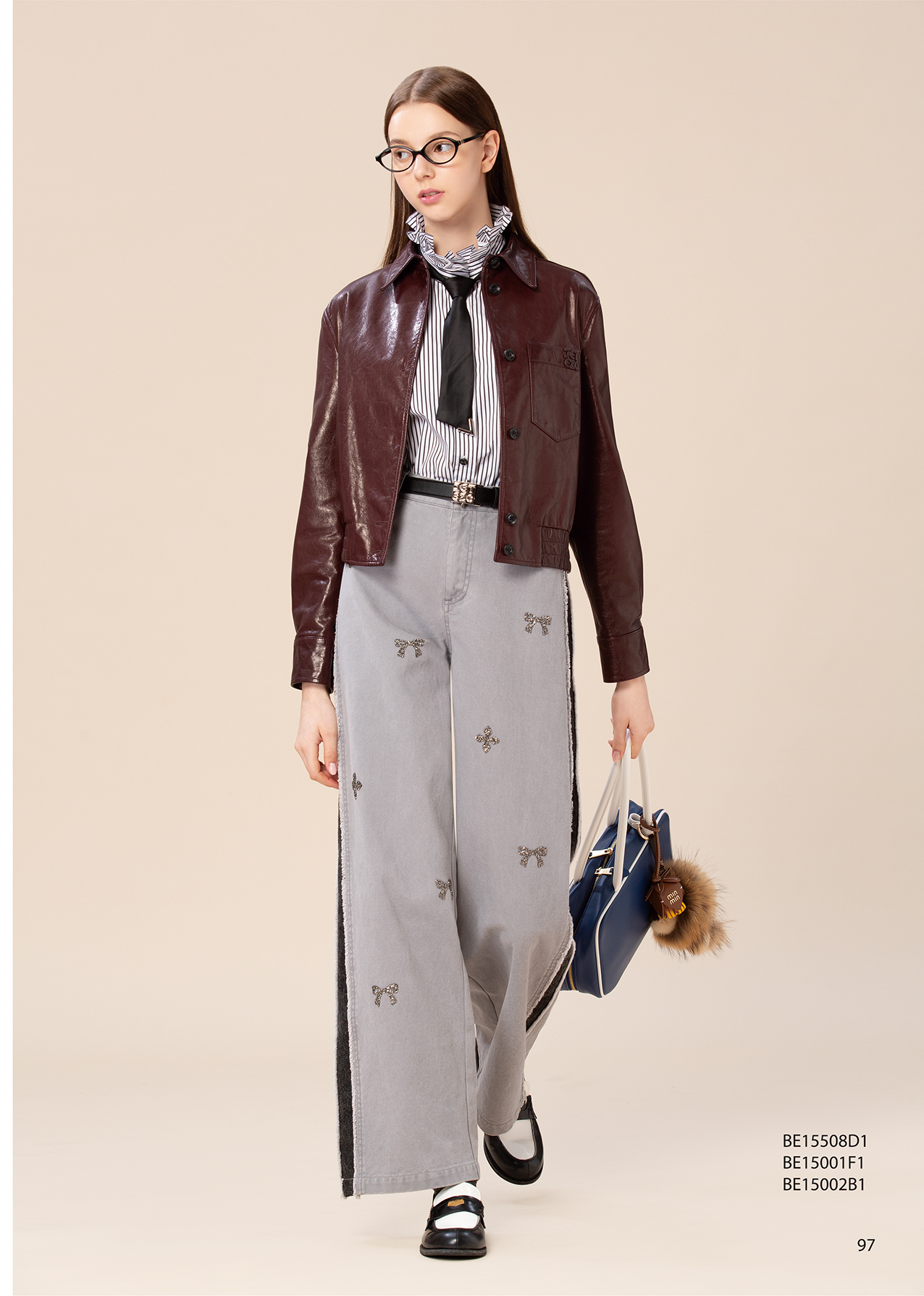 BE15001F1 摩登章節多層荷葉折邊修身無袖襯衫