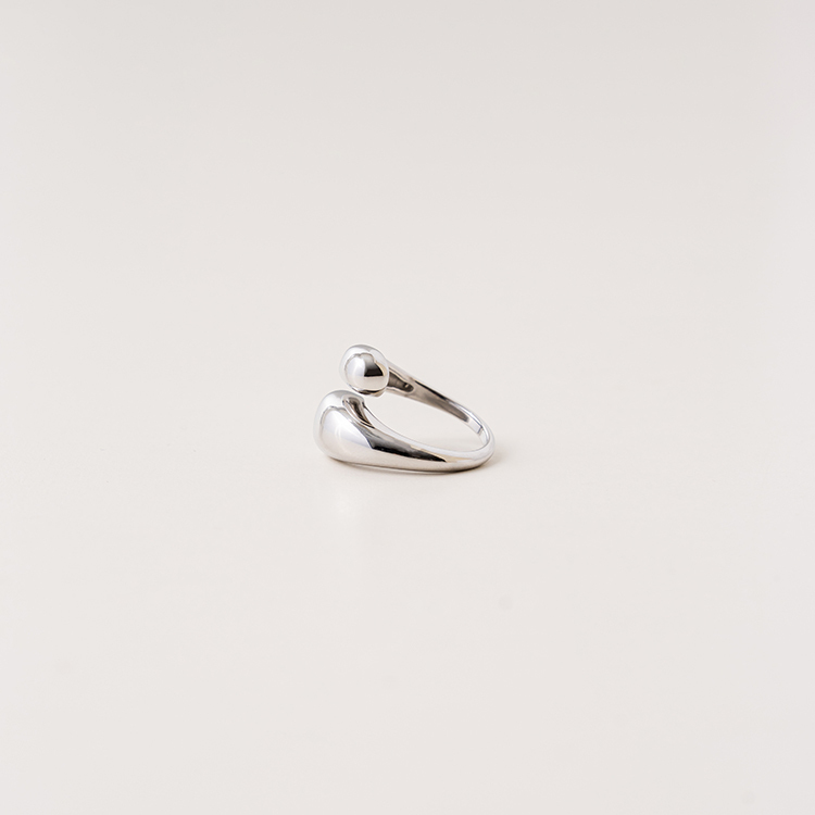 miramira純映｜流光弧線戒指A0667-銀61374