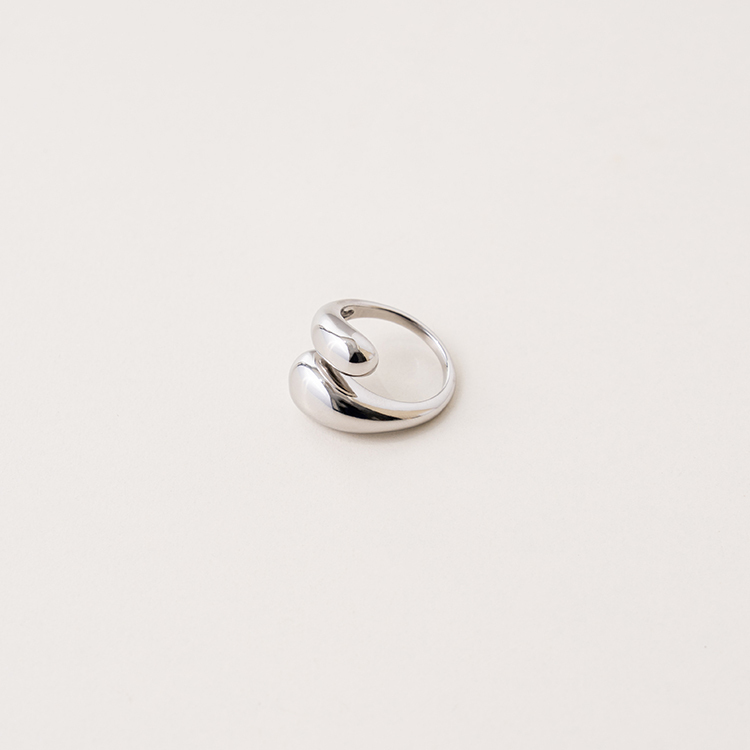 miramira純映｜流光弧線戒指A0667-銀61374