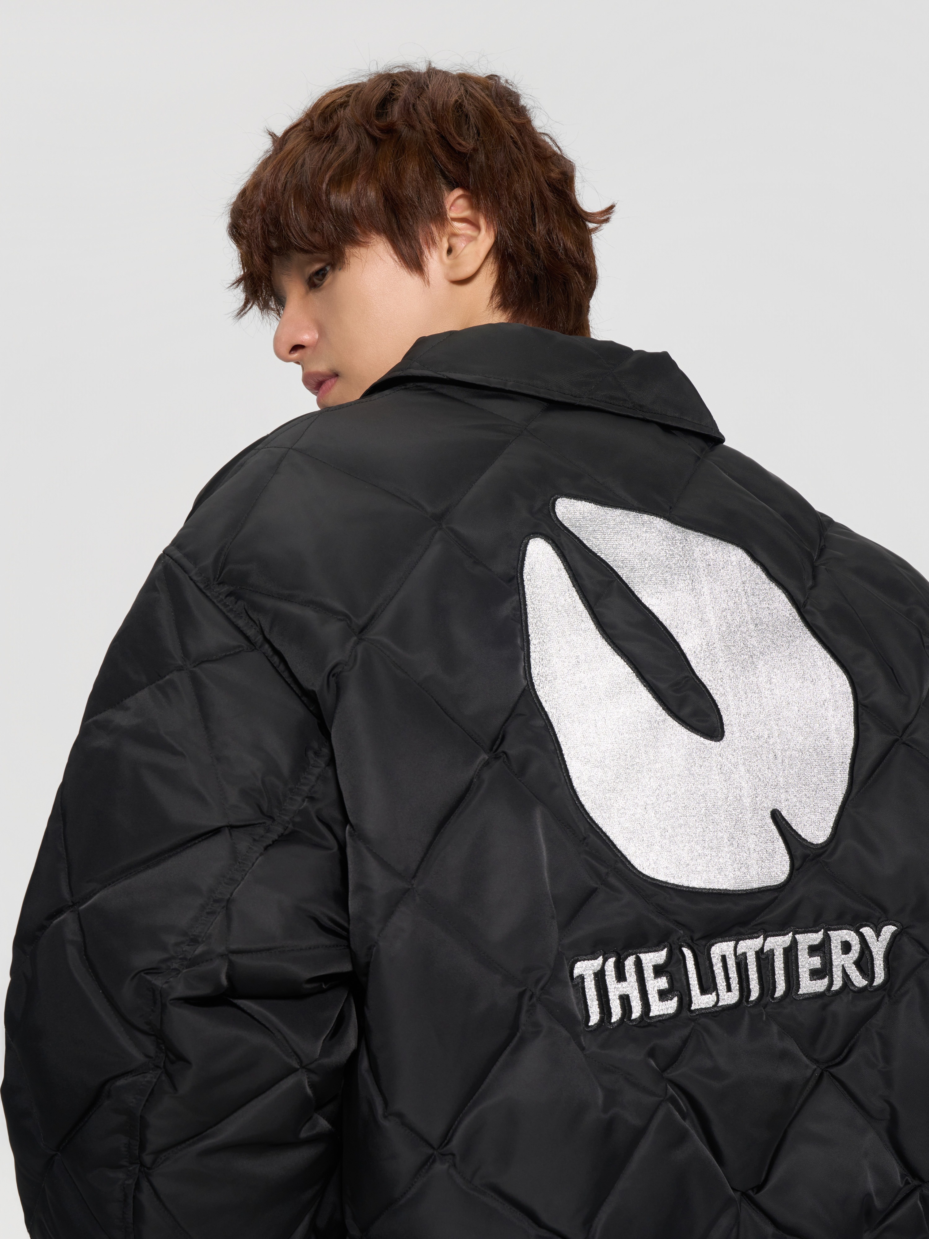 AFGK x 樂透人生GT:即刻入戲  胸前刺繡Logo Lucky Drew 菱形格羽絨服 外套  A FEW GOOD KIDS