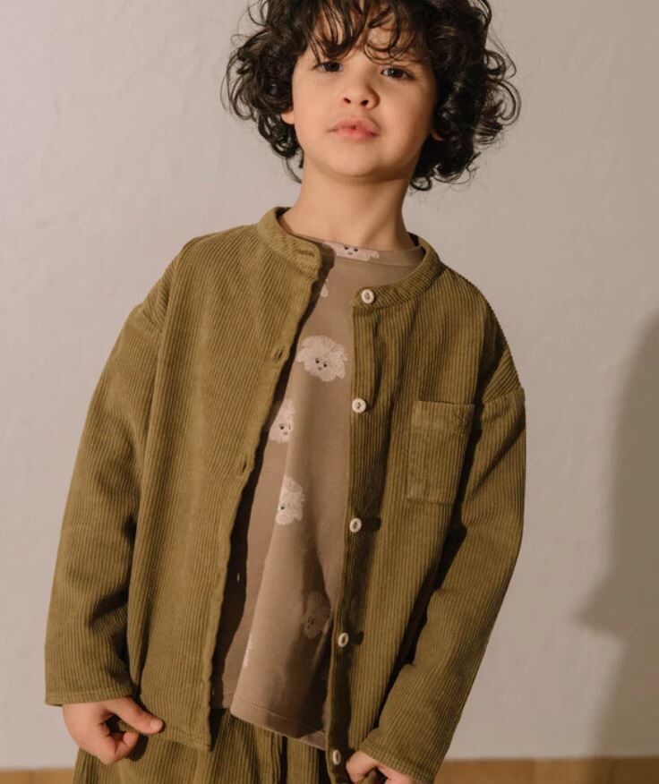 STUDIO BOHEME PARIS 摩卡狗狗長袖上衣 T-shirt Essential-Mocha chien