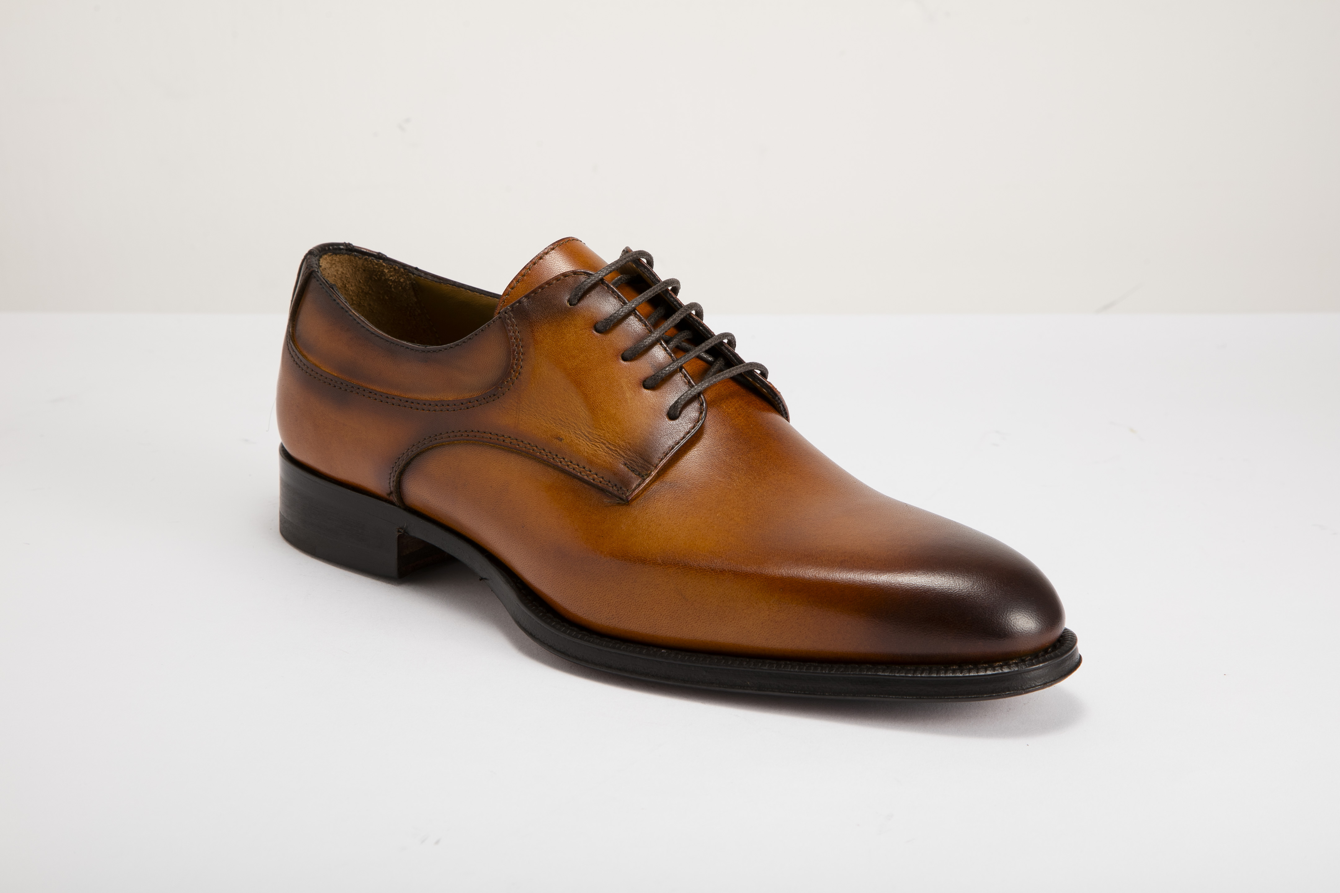 Raffaele D'Amelio - 男裝無飾綁帶正裝德比鞋 478 A70-L.BR