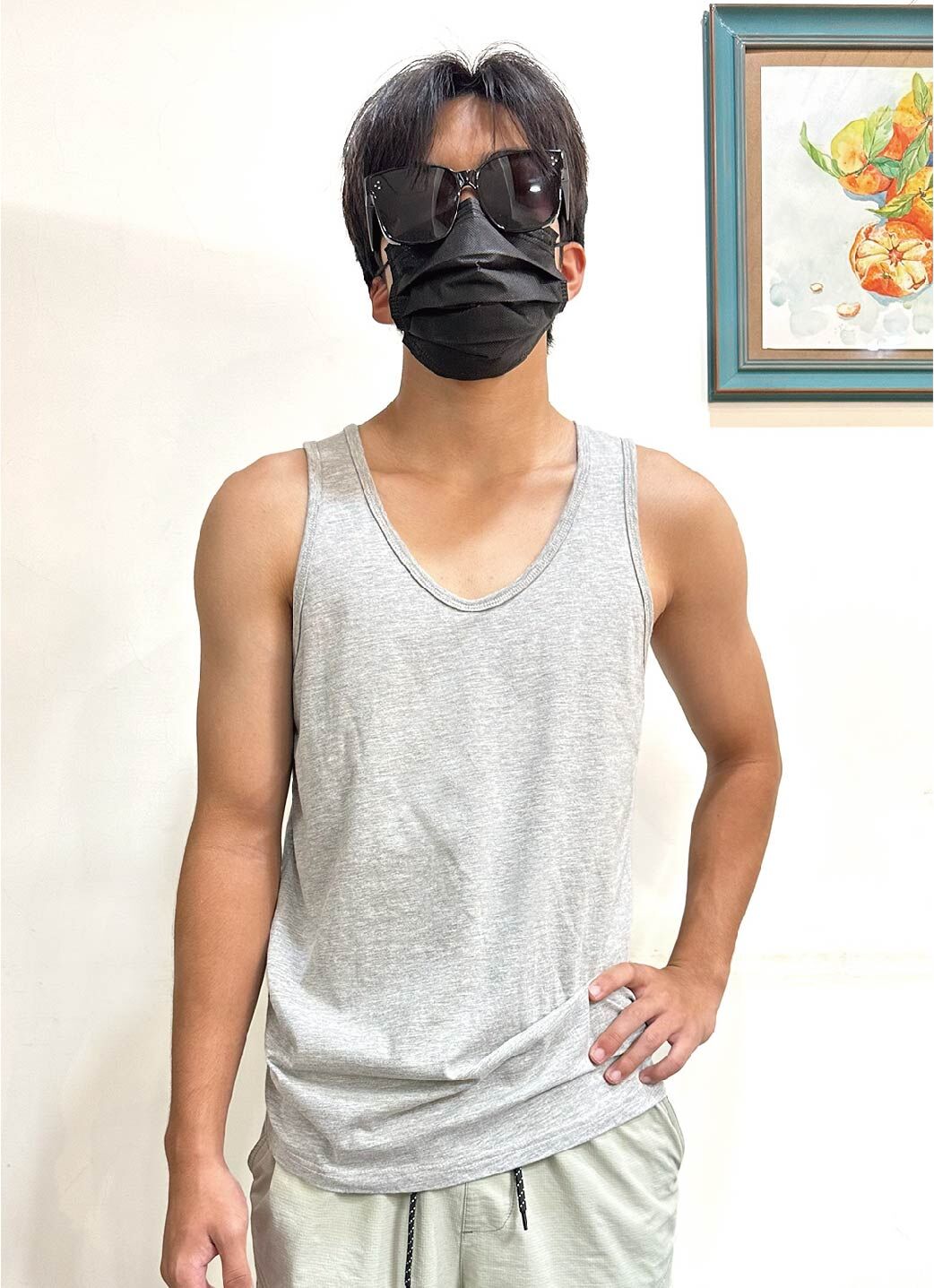 小三福 三福 100%棉單面男大背心 黑白條/灰 特價$50