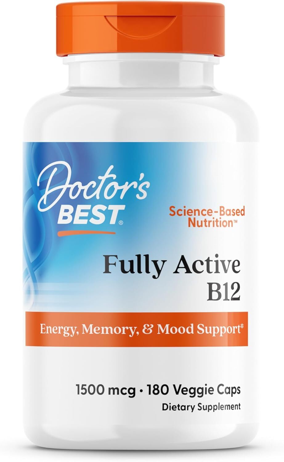 [預購] 活性B12 1500微克 180粒 Doctor's Best Fully Active B12