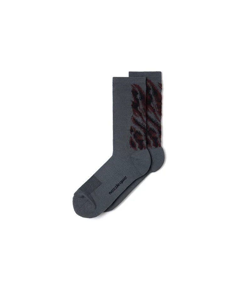 NOZZLE QUIZ | LANDING 中高筒休閒襪"冰褐"