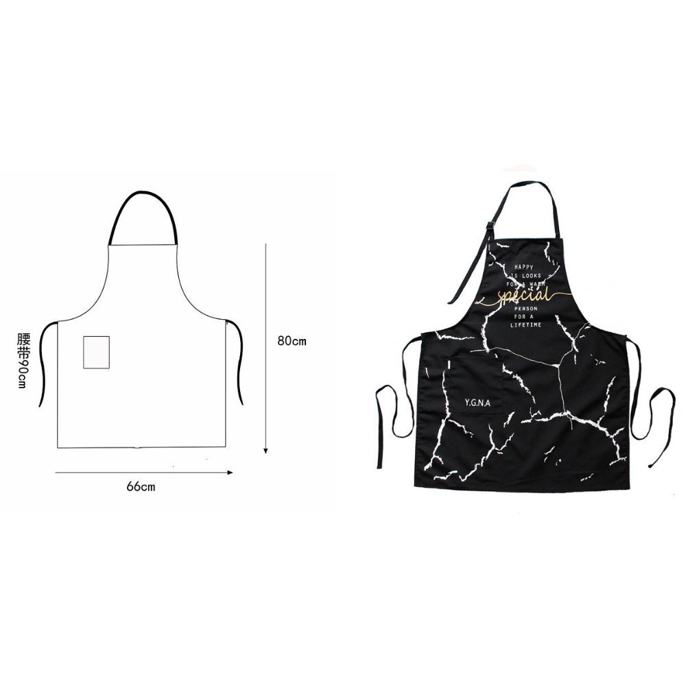 大理石圍裙｜文青圍裙 圍裙 圍裙工作服 圍裙防水 圍裙廚房 工作圍裙 廚神圍裙 咖啡圍裙 圍裙可愛【輕鬆購五金百貨】
